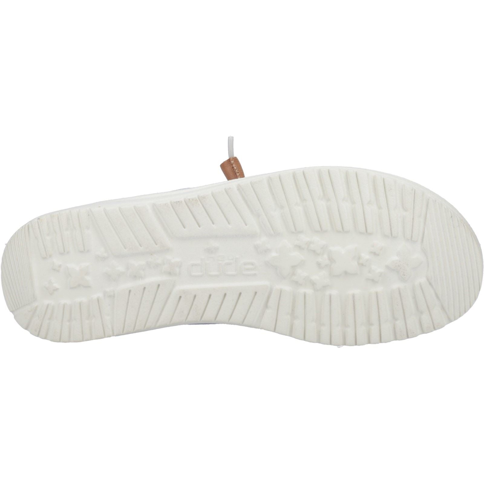 HEYDUDE Wendy Chambray Boho 100% Baumwolle Damenblaue Slipper