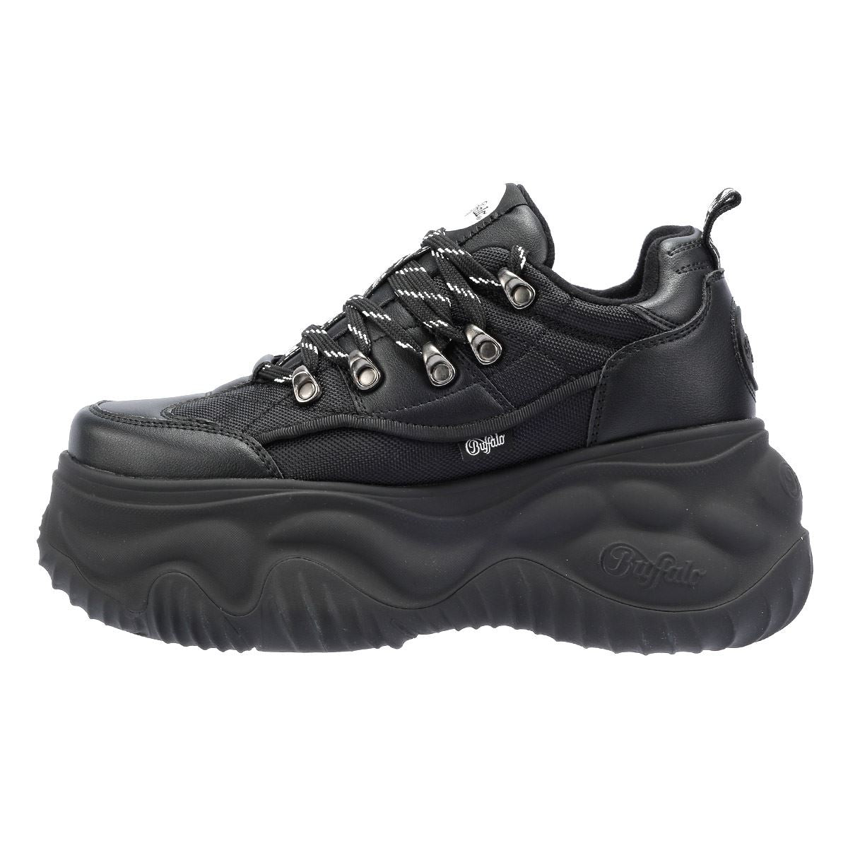 Buffalo Blade Hike Lo Damen Schwarze Turnschuhe