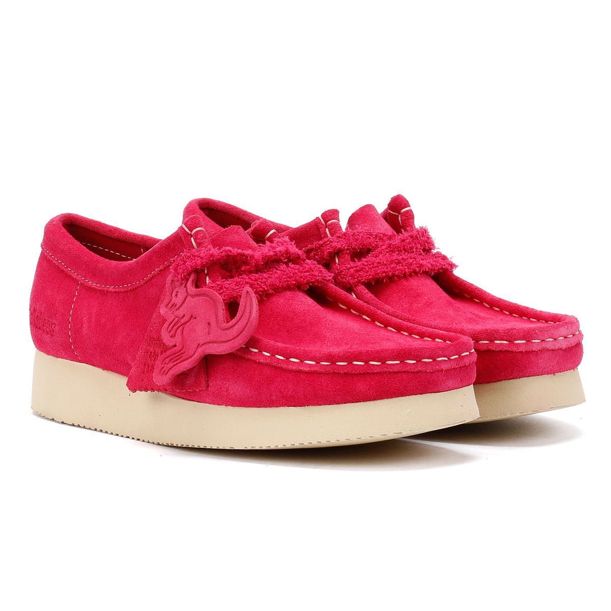 Clarks Originals Wallabee Day Damen Schuhe Aus Veloursleder In Pink