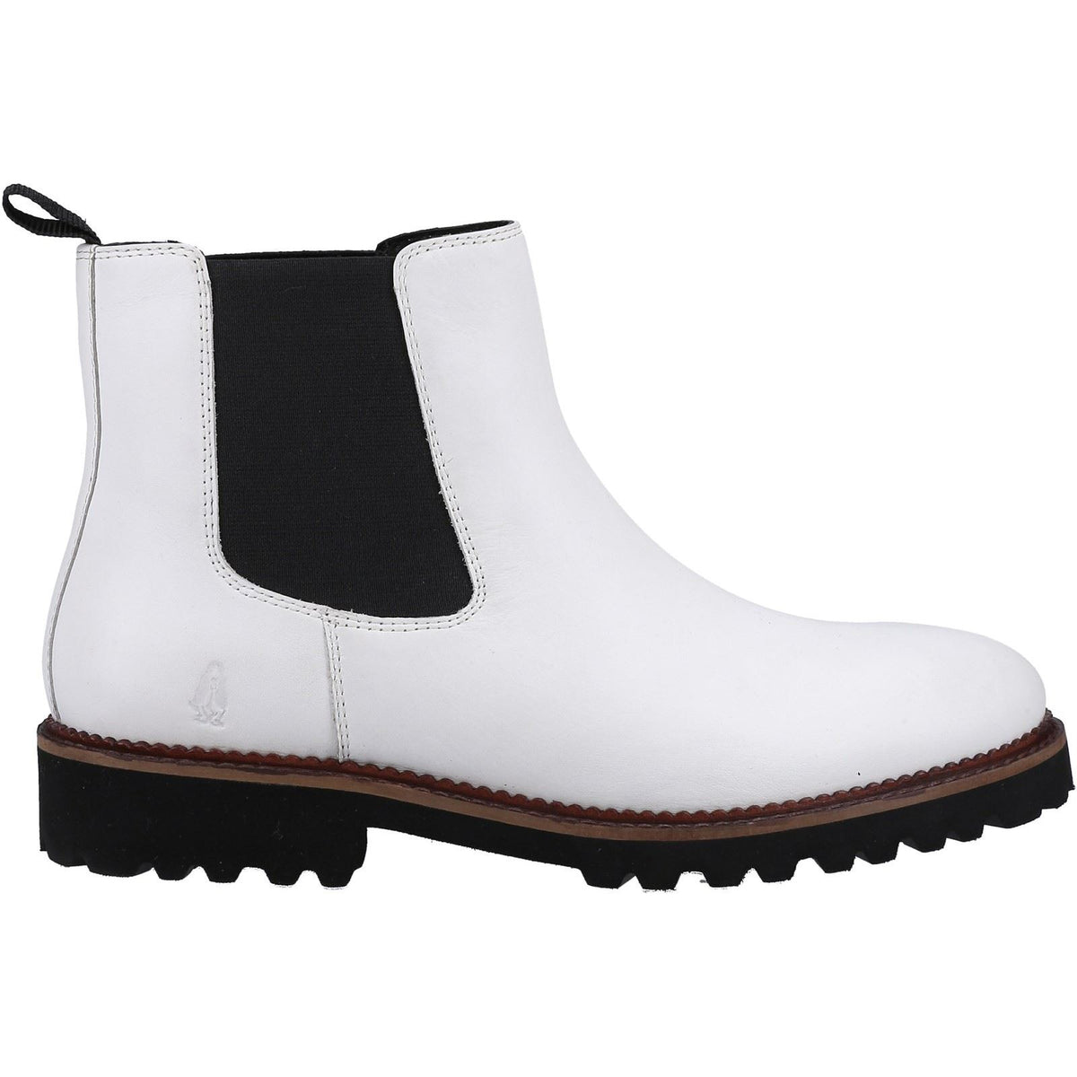 Hush Puppies Gwyneth Chelsea Wildleder Damen Stiefel In Weiß