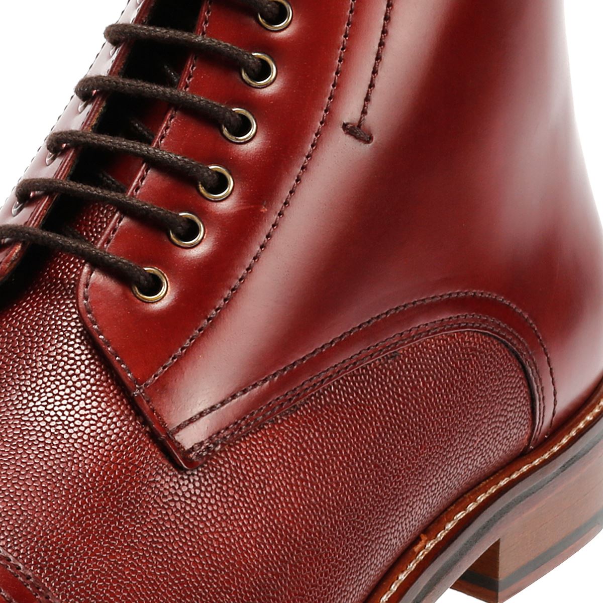 Ben Sherman Harrington Leder Herren Rote Stiefel