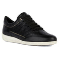 Geox D MYRIA Kunstleder-Damensneaker In Schwarz
