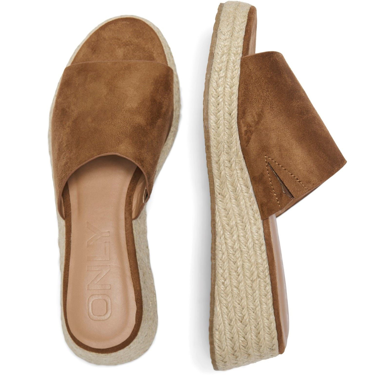 ONLY MINERVA 3 Synthetik Damen Cognac Mules