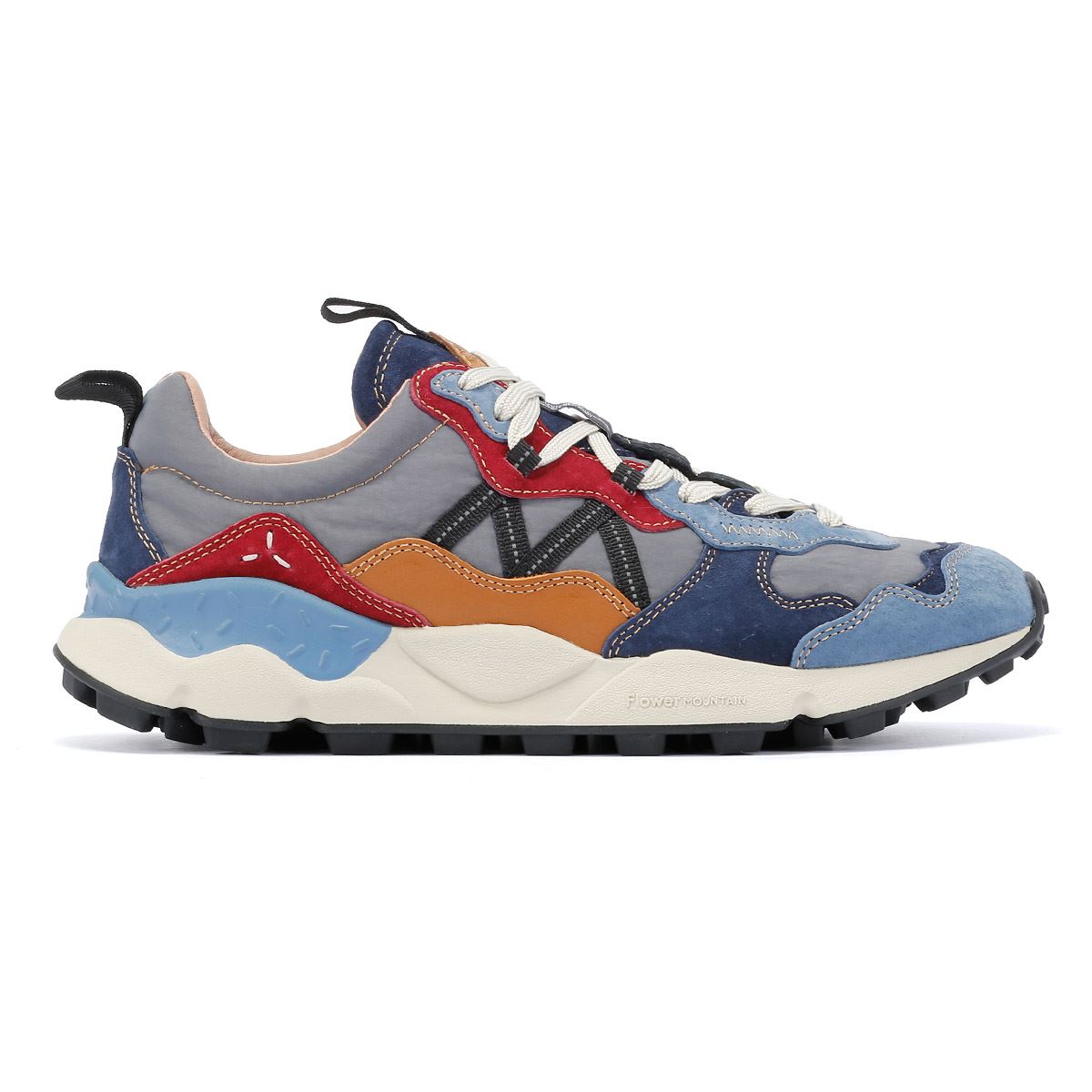 Flower Mountain Lenzan Herren Sneaker Aus Blauem Wildleder