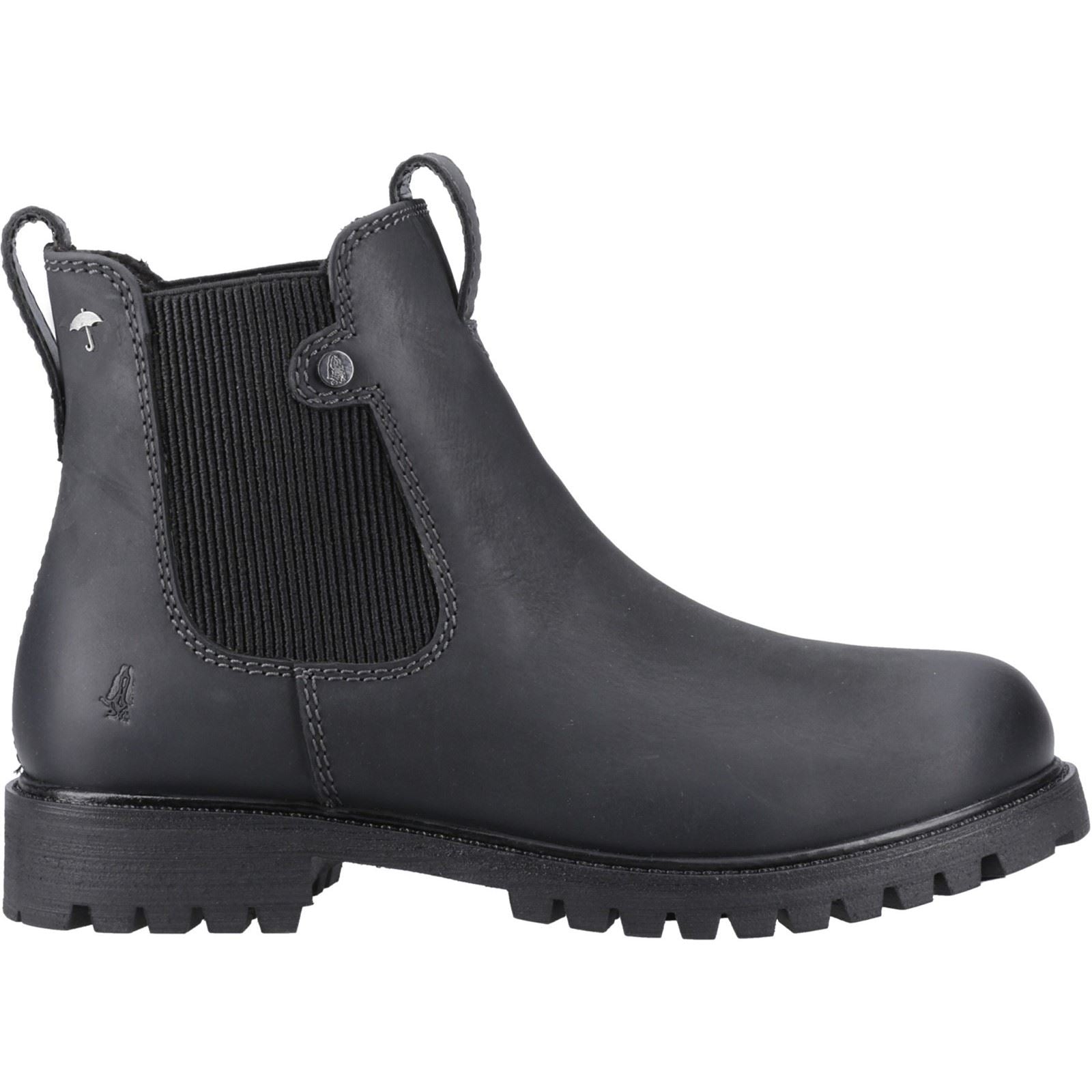 Hush Puppies Wynter Damen Chelsea Stiefel aus schwarzem Leder