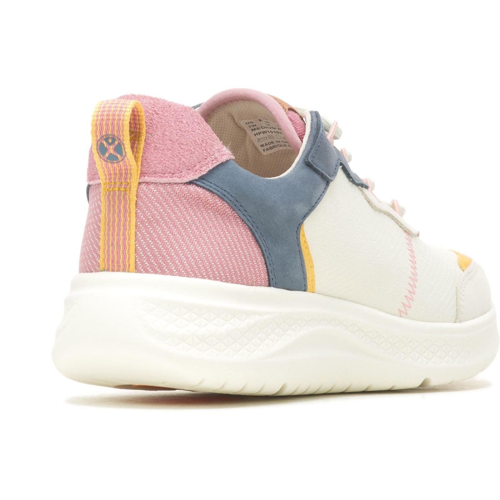 Hush Puppies Elevate Bungee Leder Damen Marine/Rosa Sneakers