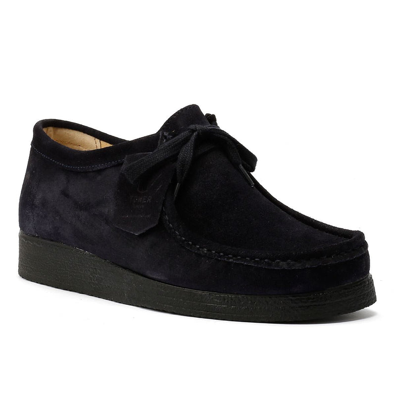 Tower Footwear Apache Herren Wildlederschuhe In Blau Mit Schnürung