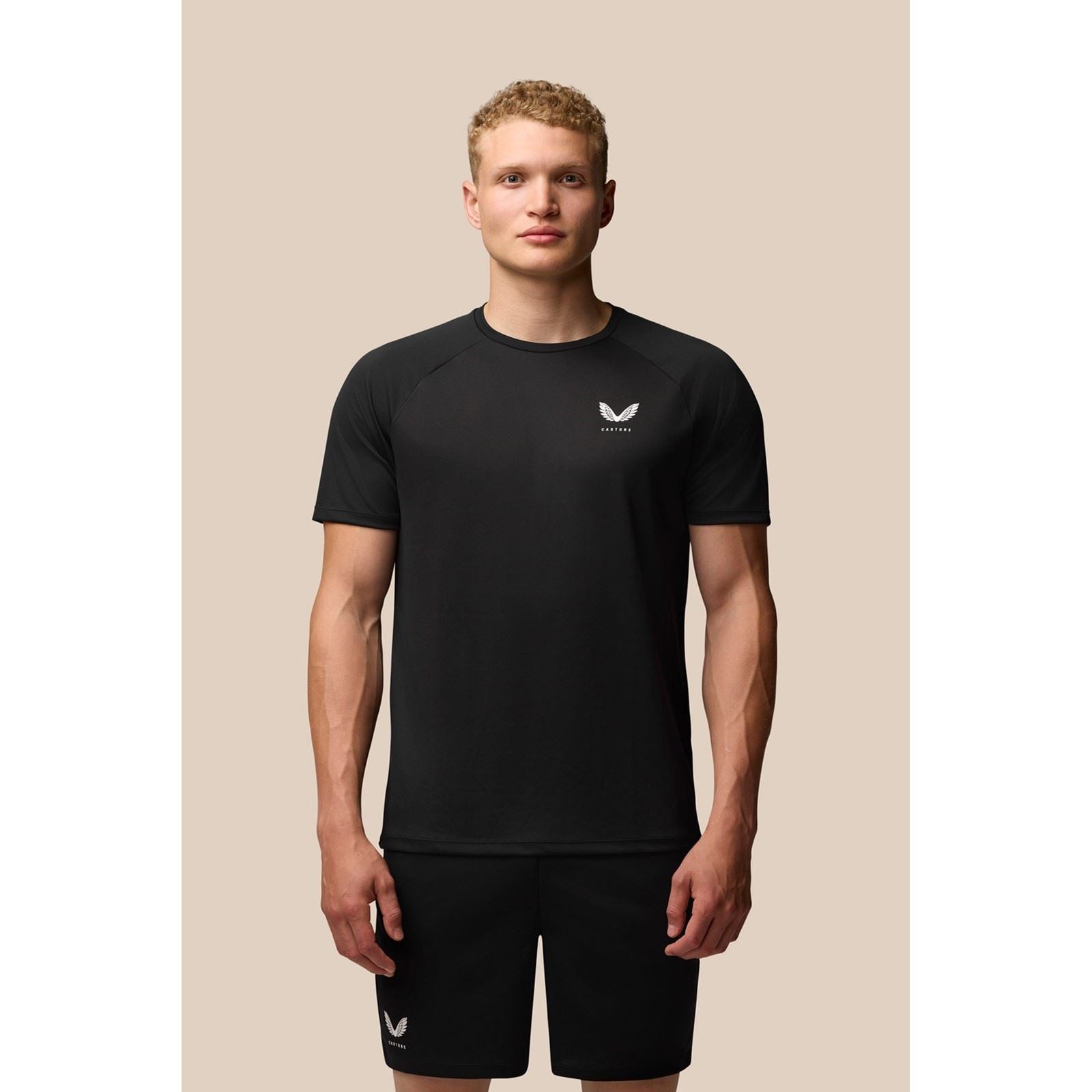 Castore Adapt Training T-Shirt Polyester Herren Schwarze Farbe Sport-T-Shirts