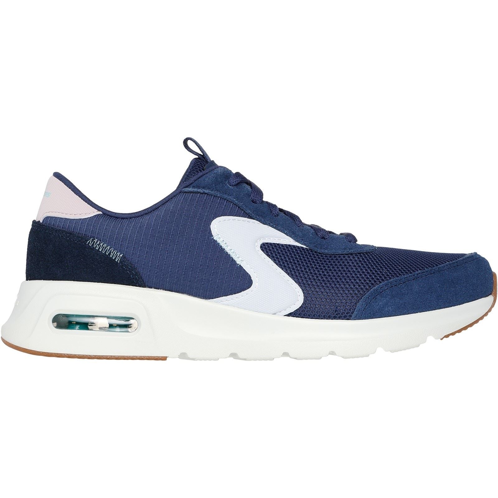 Skechers Skech-Air Court Air Wave Leder Damen Sneakers In Marineblau/Mehrfarbig