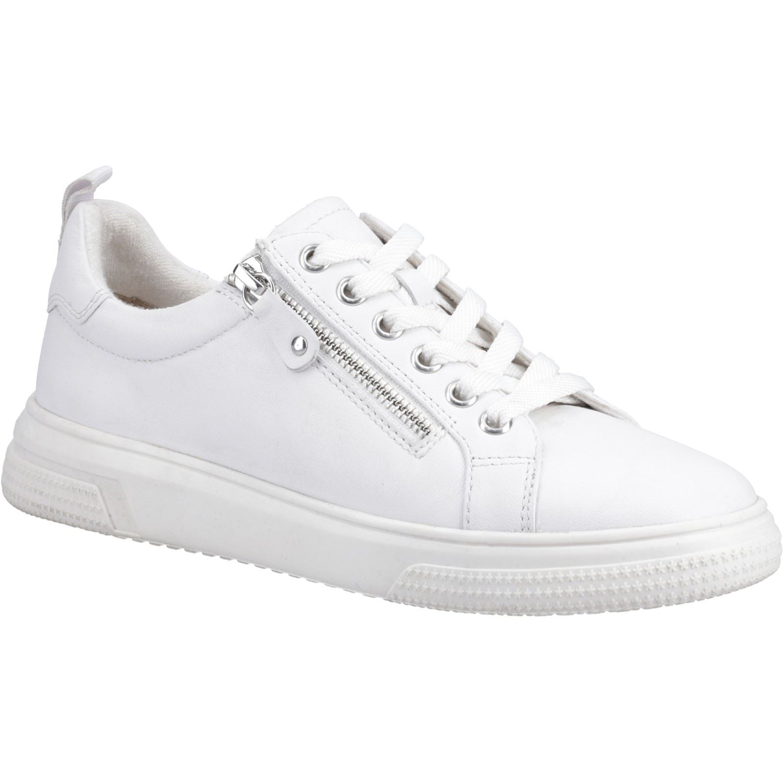 Hush Puppies Martha Damen Sneaker Aus Weißem Leder