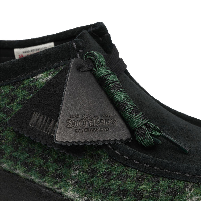 Clarks Originals Wallabee Herren Stoff Stiefel In Grün