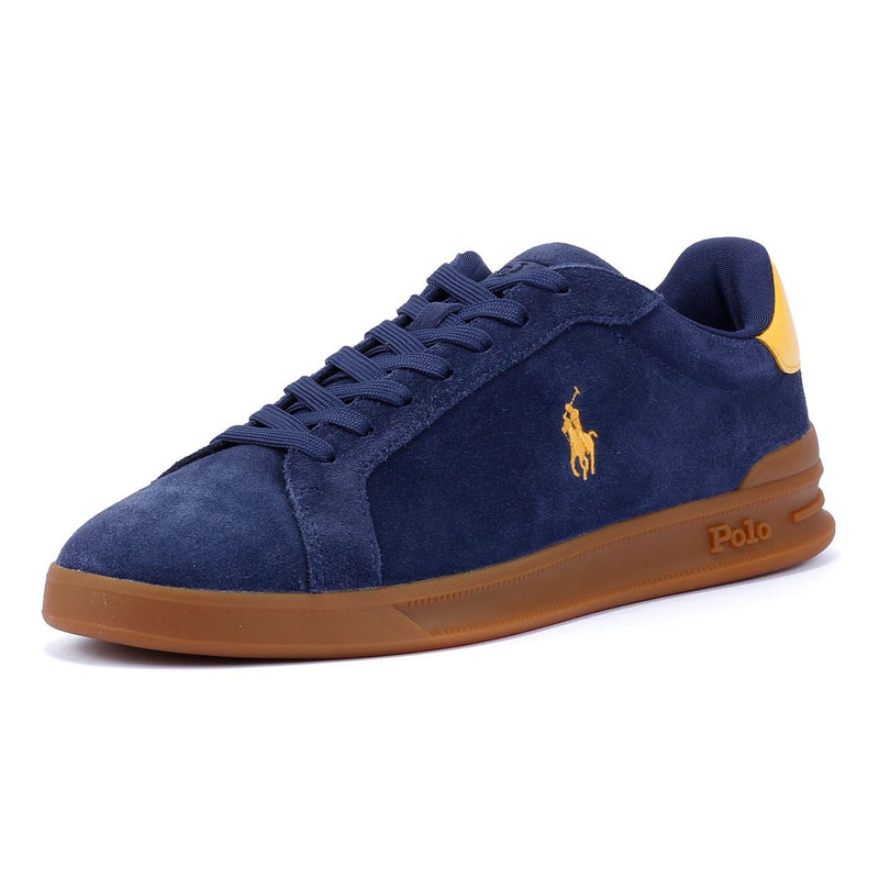 Ralph Lauren Heritage Court II Herren Sneaker Aus Blauem Wildleder