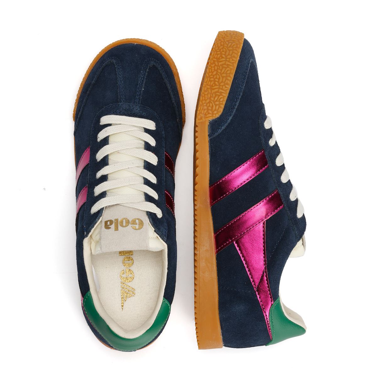 Gola Elan Glitz Wildleder Damen Blaue Sneaker