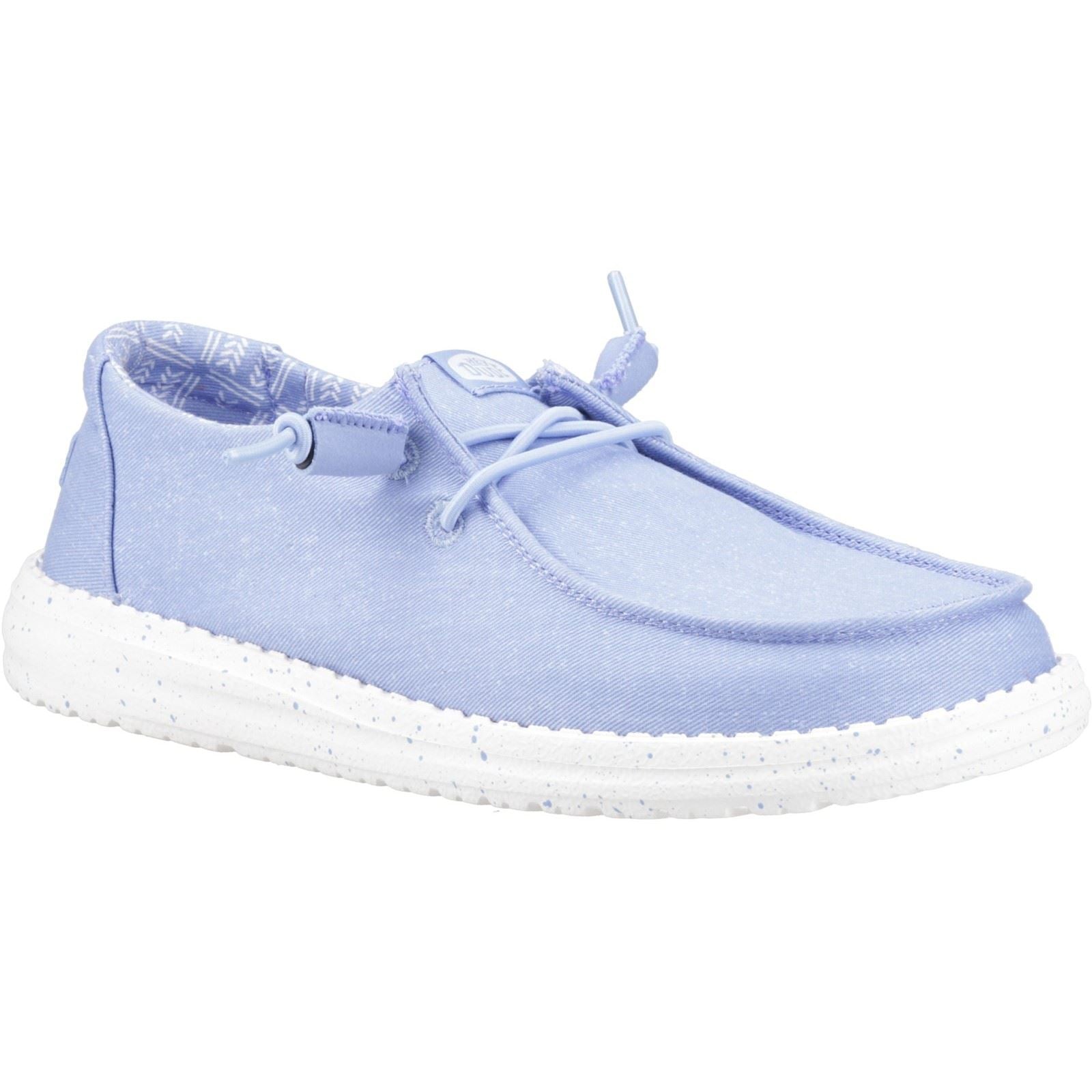 HEYDUDE Wendy Stretch Canvas Textile Damen Hortensie Blaue Freizeitschuhe