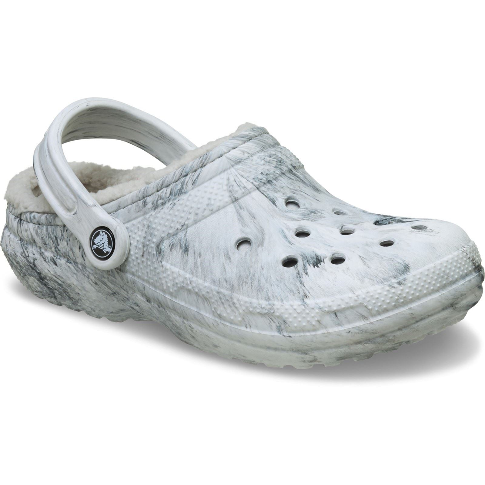 Crocs Classic Lined Clog Thermoplastische Damen Graue Wirbel Clogs
