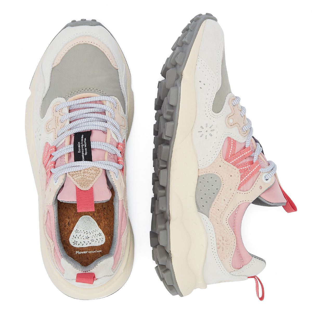 Flower Mountain Yamano 3 Rosa/Graue Wildleder Turnschuhe