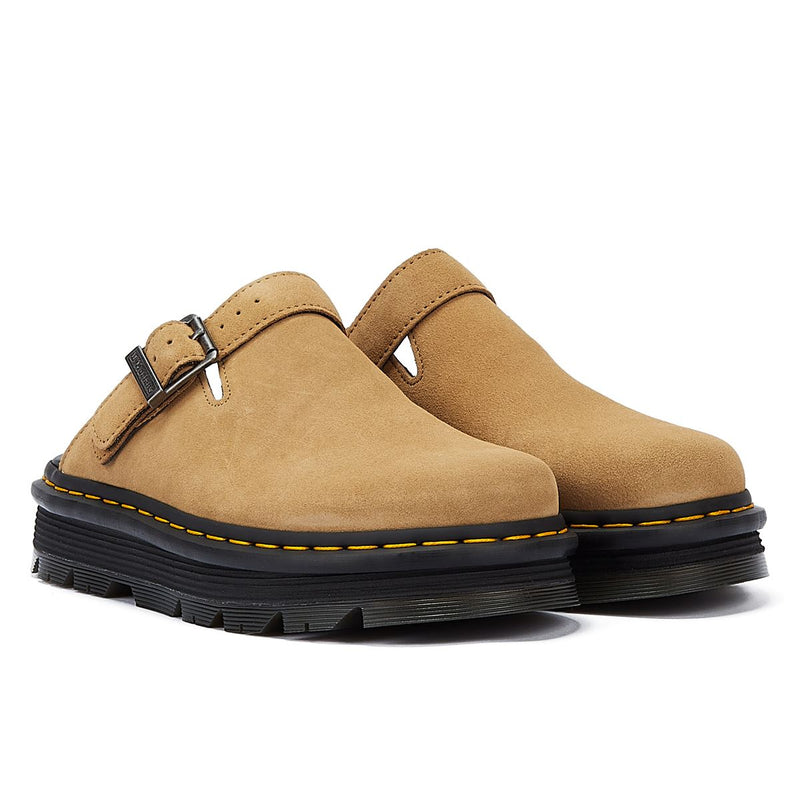 Dr. Martens Zebzag Mule Aus Wildleder In Savannah-Braun