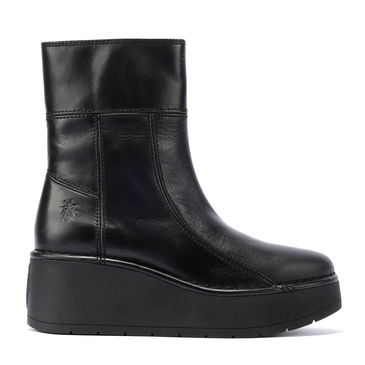 Fly London Hann Leder Damen Schwarze Farbe Stiefel