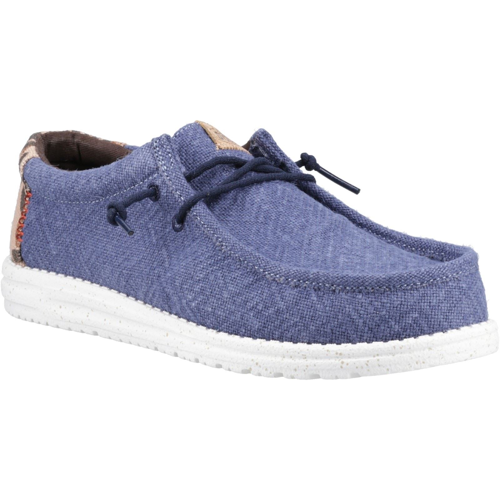 HEYDUDE Wally Palm Jute Jute Herren Navy Blazer/Chili Red Mokassin Schuhe