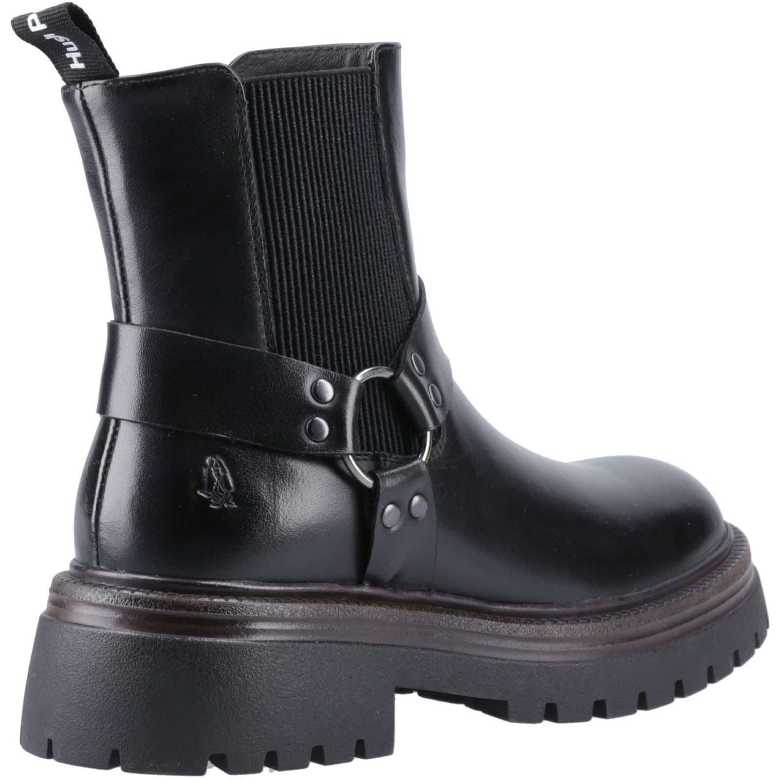 Hush Puppies Raye Damen Chelsea Stiefeletten aus schwarzem Leder