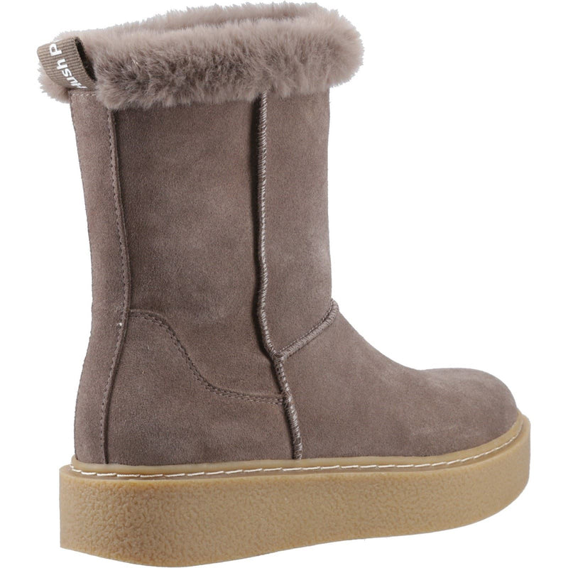 Hush Puppies Becca Mid Damen Wildleder Stiefeletten in Taupe