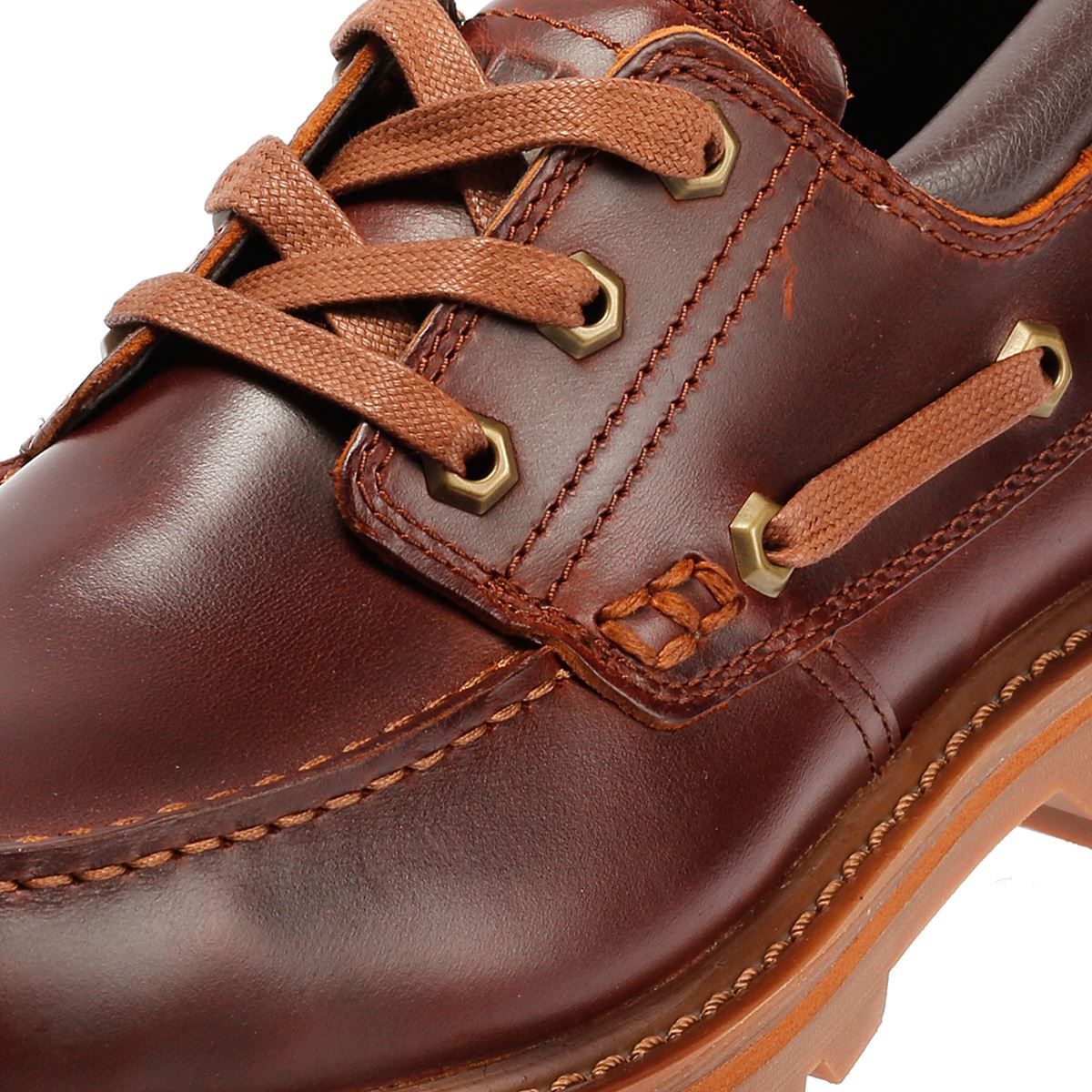 Caterpillar Colorado Boat Lo Herren Leder Braune Schnürschuhe