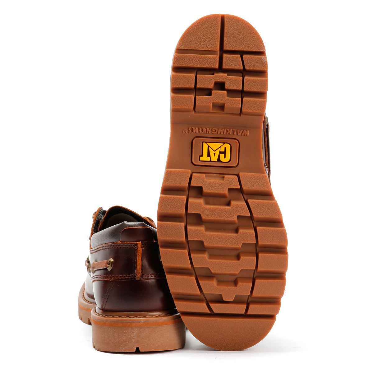 Caterpillar Colorado Boat Lo Herren Leder Braune Schnürschuhe