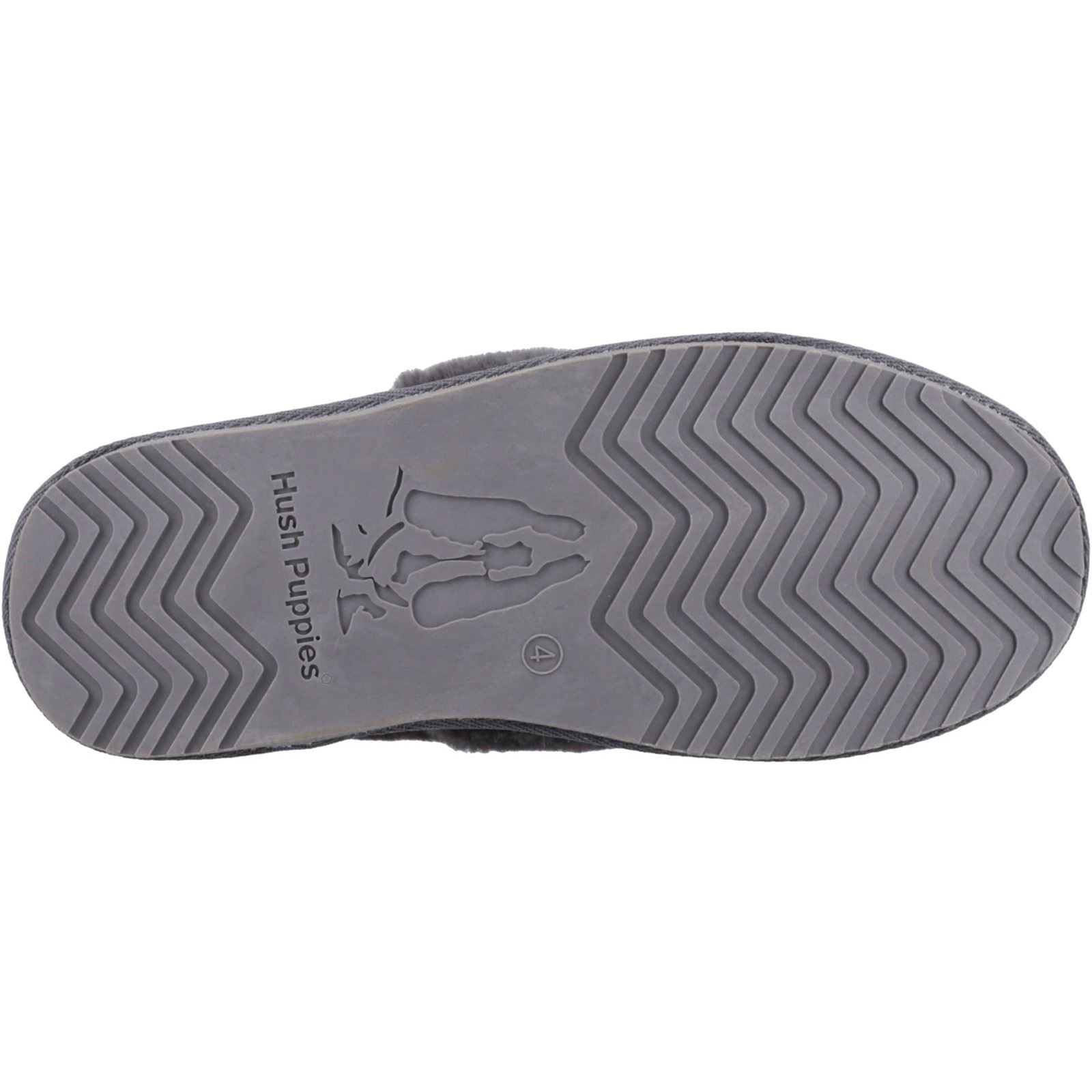Hush Puppies Ariel Damen Hausschuhe aus Wildleder in Grau