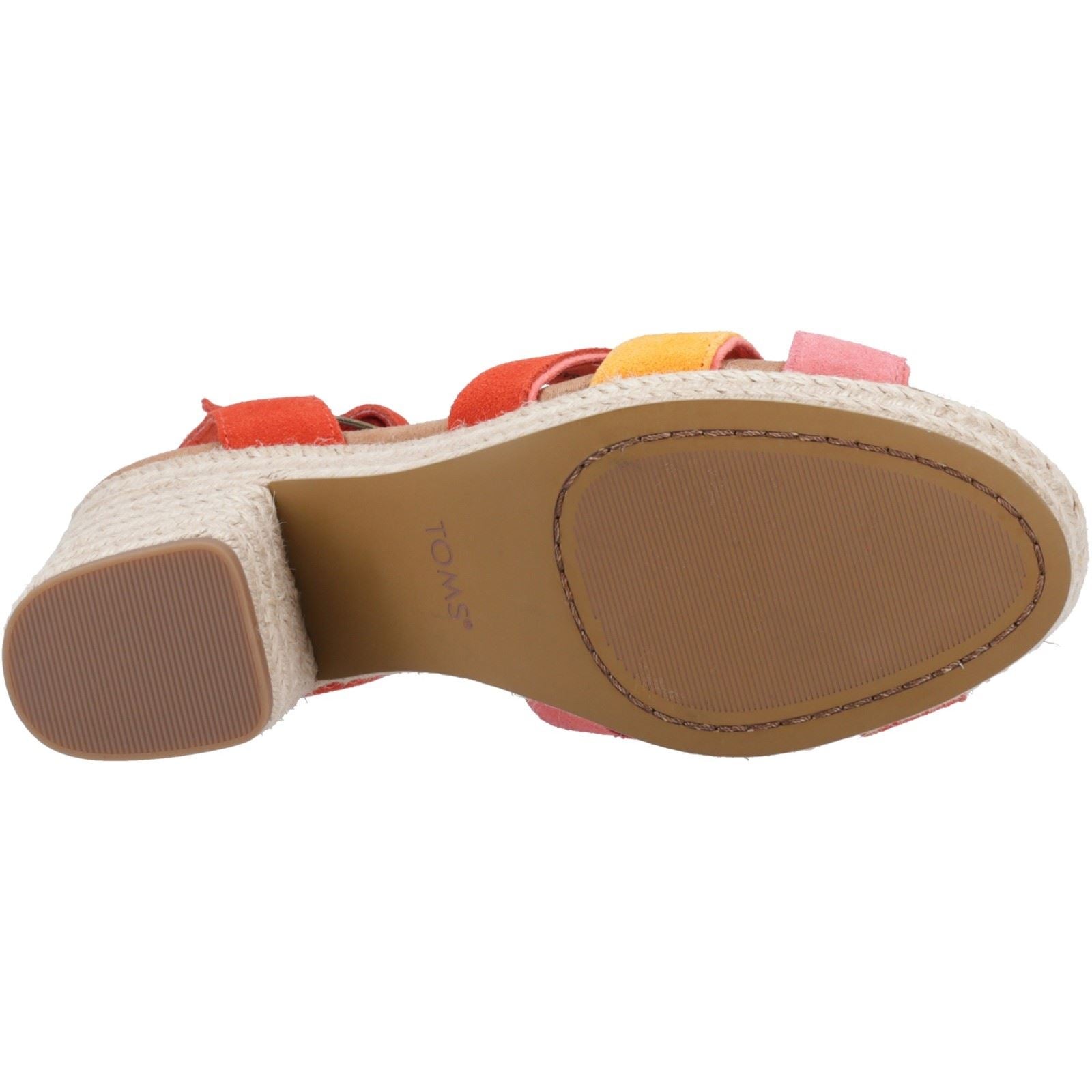 TOMS Majorca Strappy Damen Sandalen Aus Leder Mit Flammenmuster
