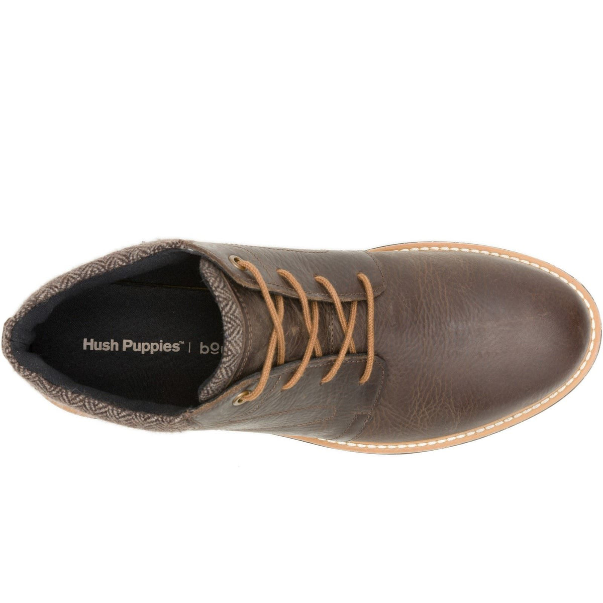 Hush Puppies Jenson Herren Leder Stiefeletten in Braun