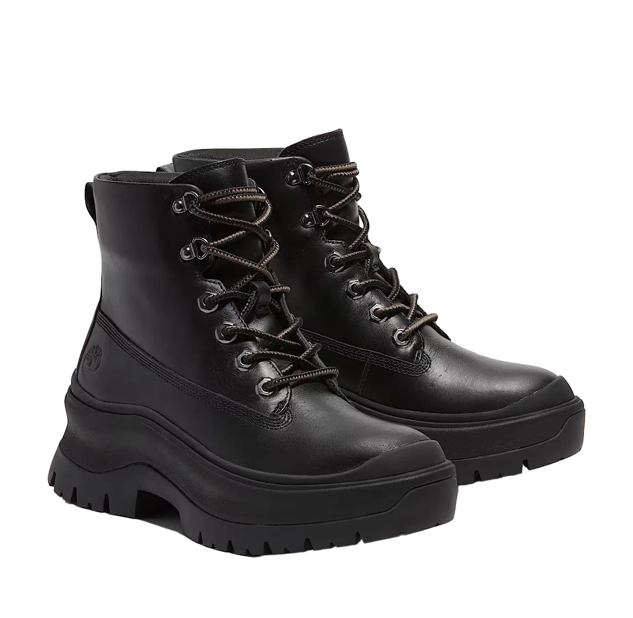 Timberland Roxie Lane Mid Lace Damenlederstiefel In Schwarz