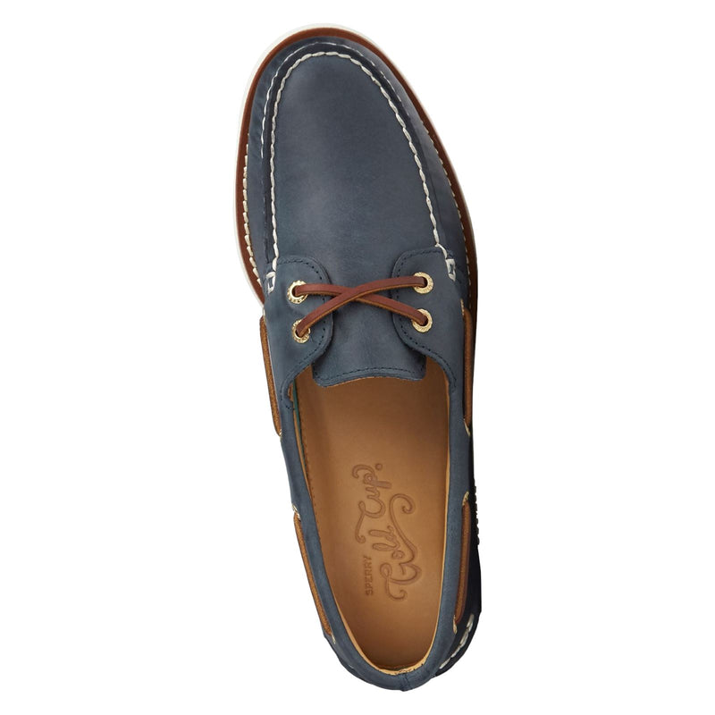 Sperry Gold Cup Authentic Original Leder Herren Bootsschuhe In Marineblau