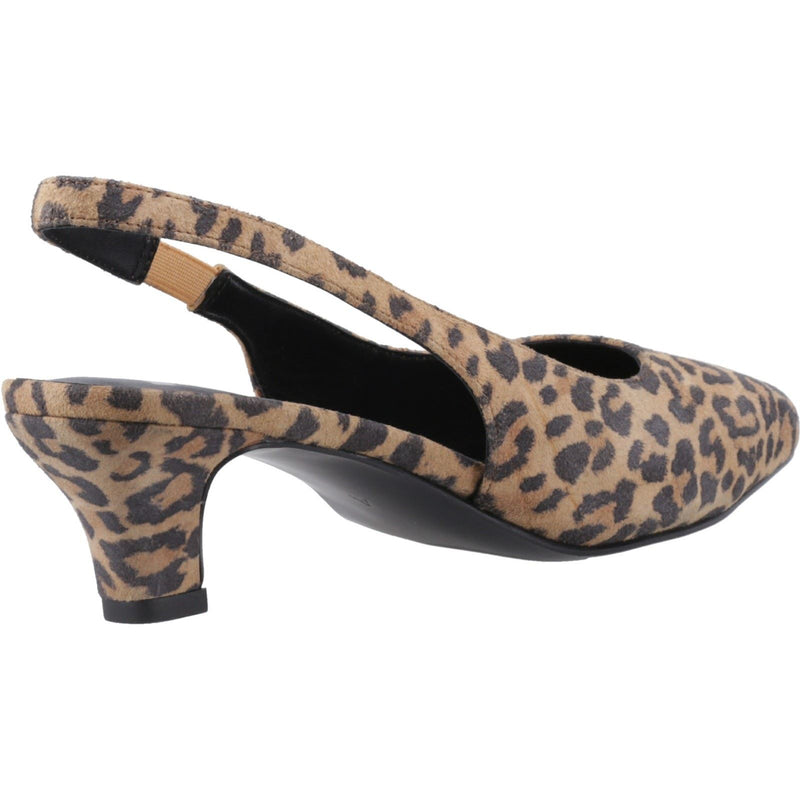 Hush Puppies Nahla Leder Damen Leopard Spitz Slingback Schuhe