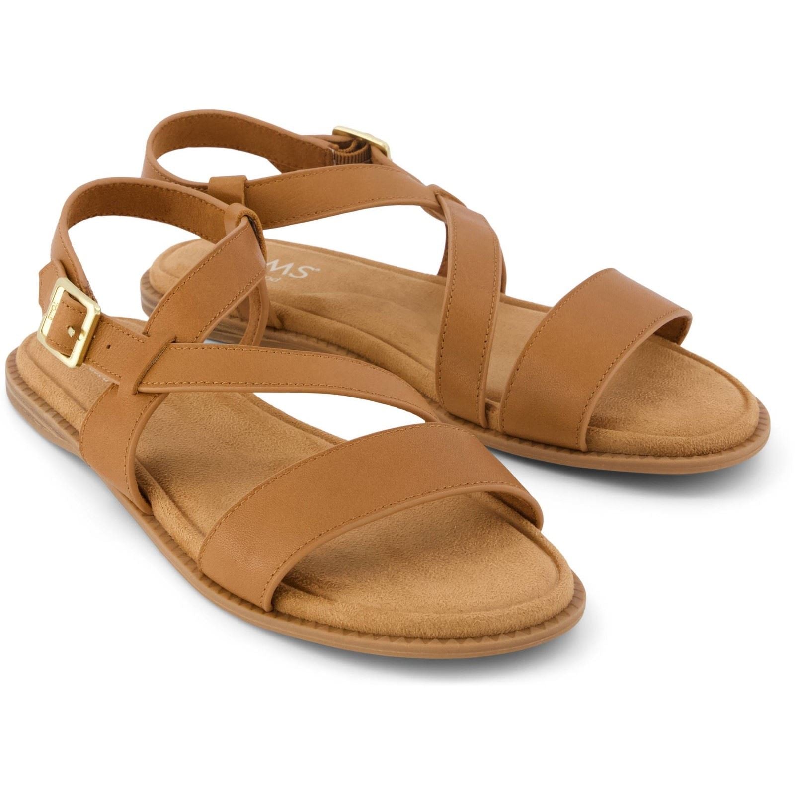 TOMS Mar Leder Damen Braun Zucker Sandalen