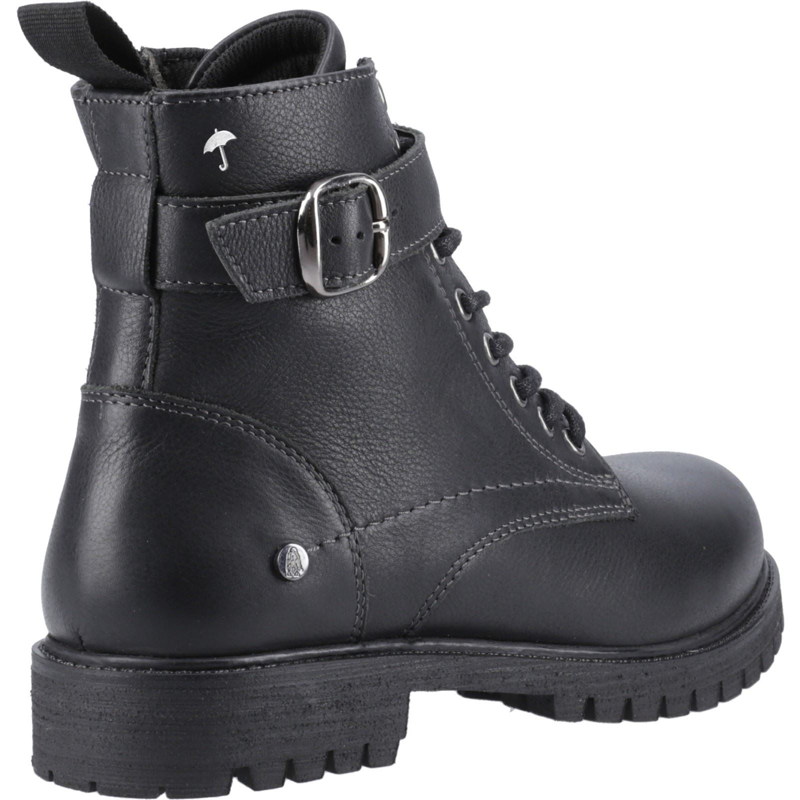 Hush Puppies Wanda Damen Schwarze Farbe Lederstiefel