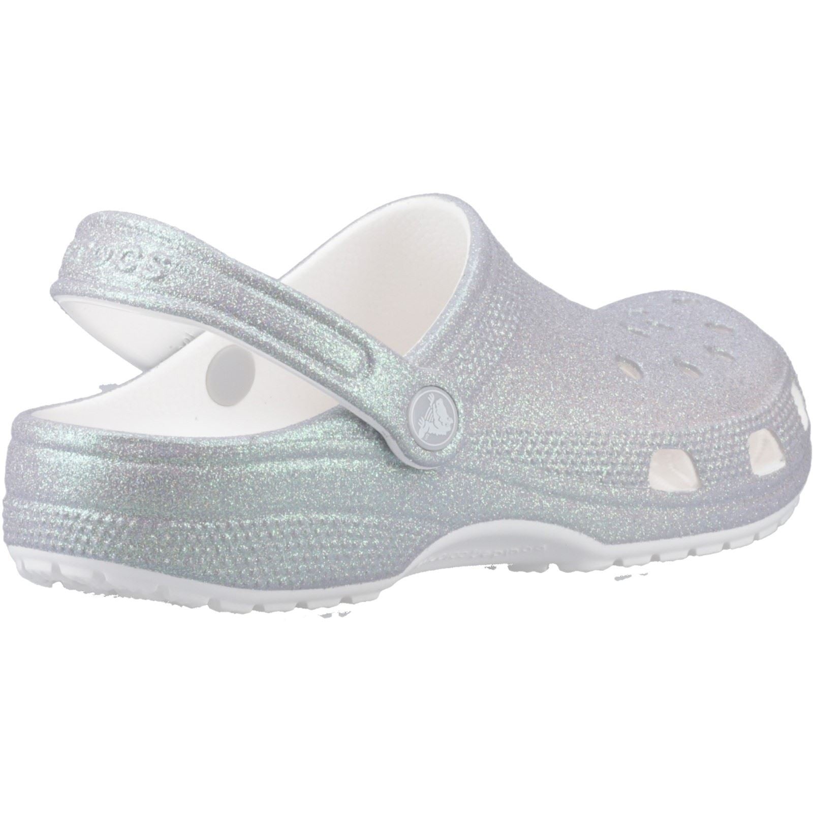 Crocs Classic Glitter Eva Damen Weiße Clogs