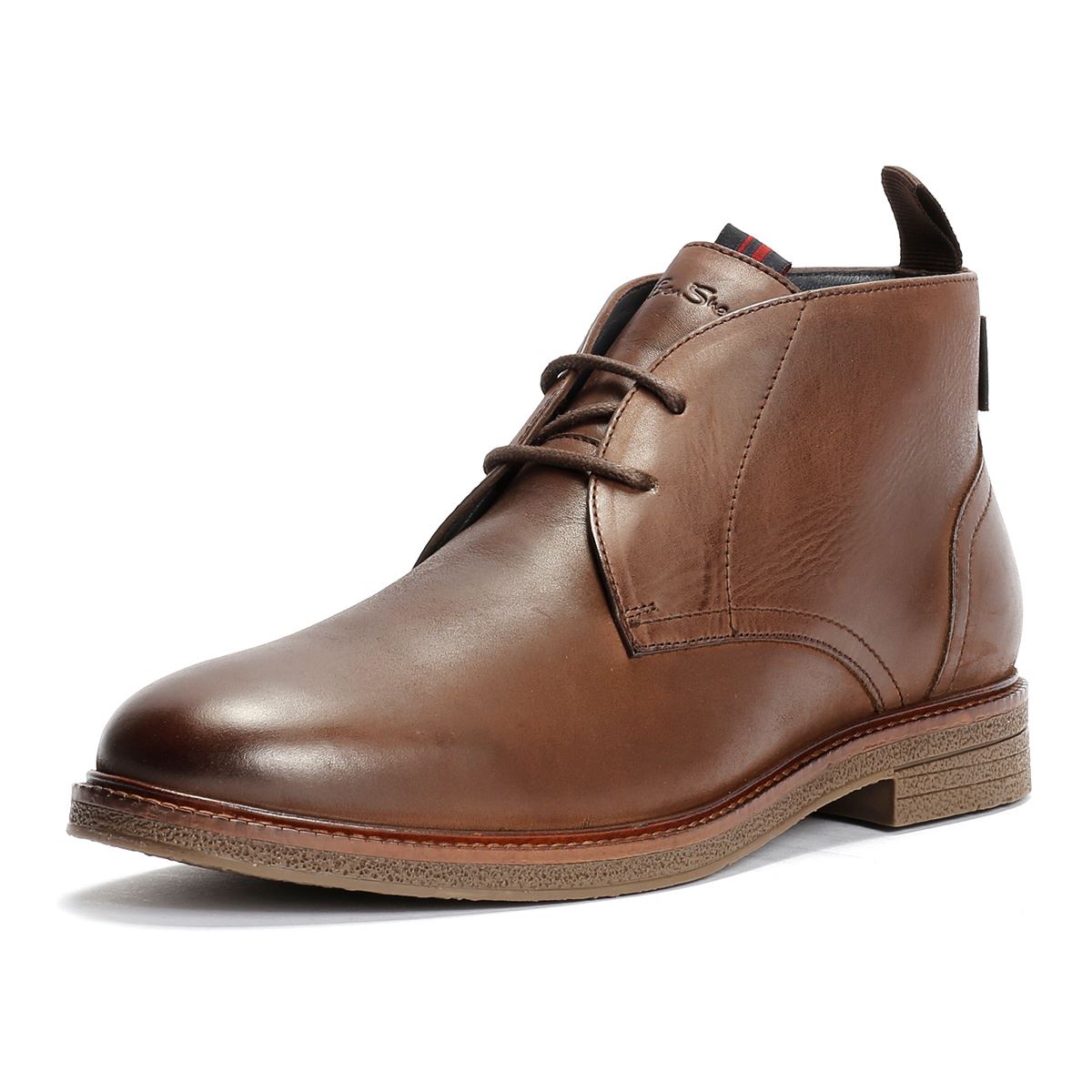 Ben Sherman Walker Chukka Leder Herren Braune Stiefel