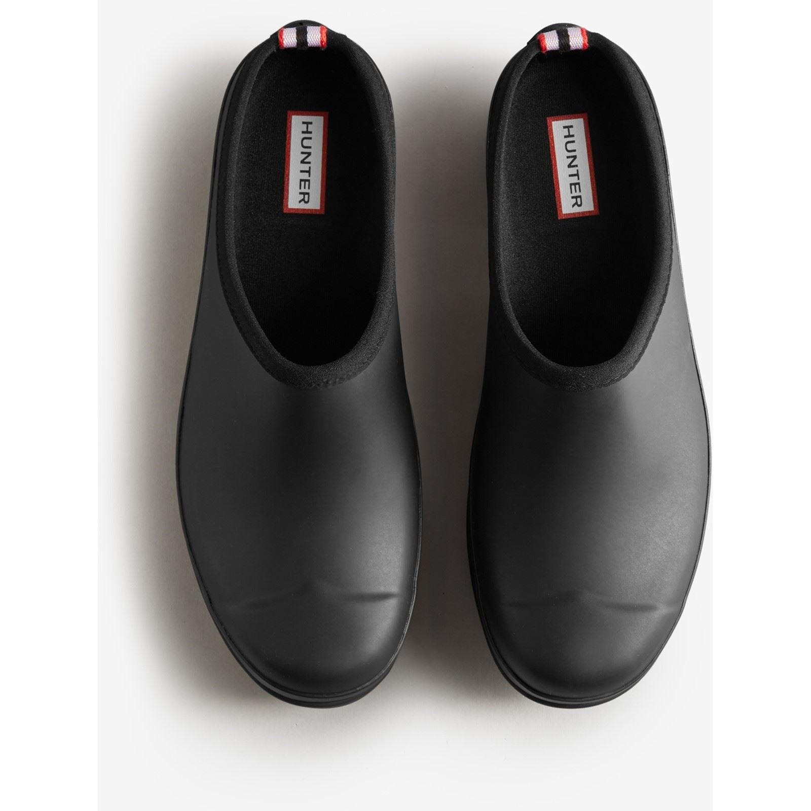 Hunter Play Clog Herren Gartenschuhe Aus Schwarzem Gummi