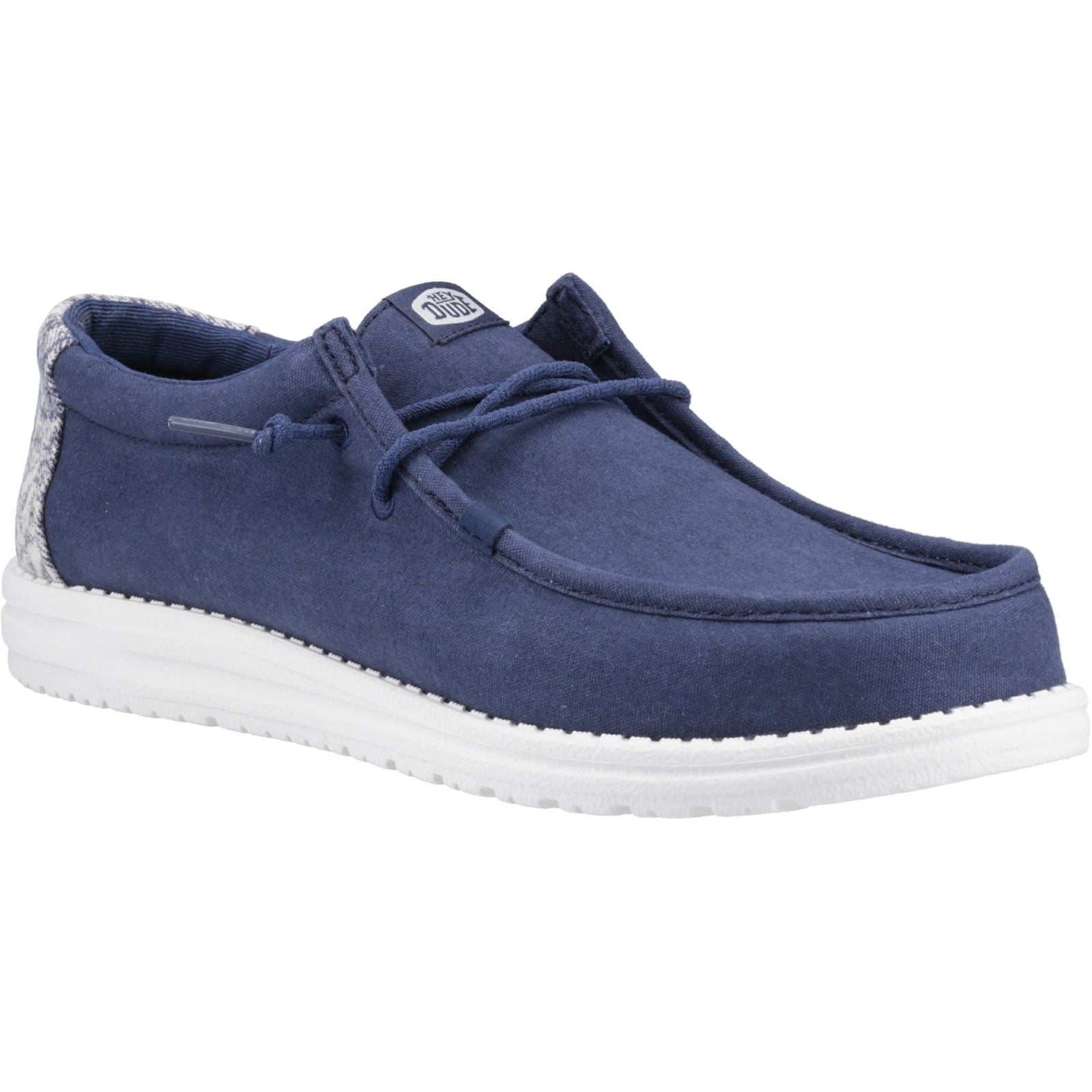 HEYDUDE Wally Surf Wash Herren Blaue Trekkingschuhe Aus Baumwolle