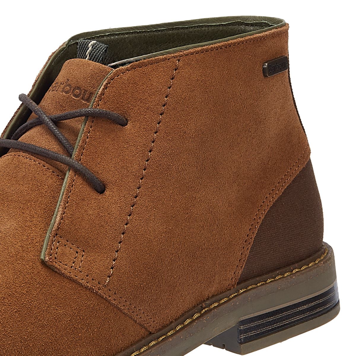 Barbour Hellbraune Wildleder-Herrenstiefel