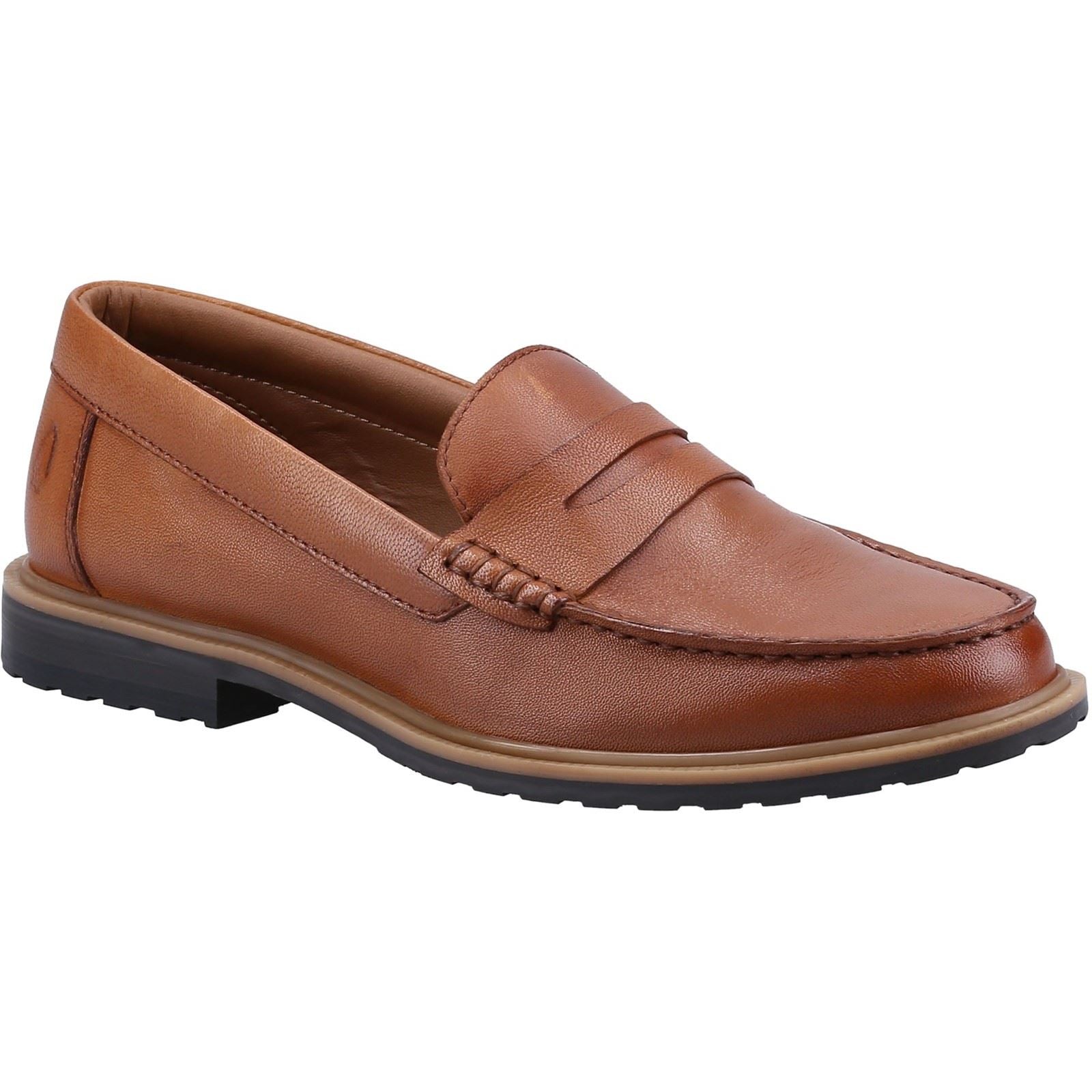 Hush Puppies Verity Slip On Leder Damen Loafer In Tan