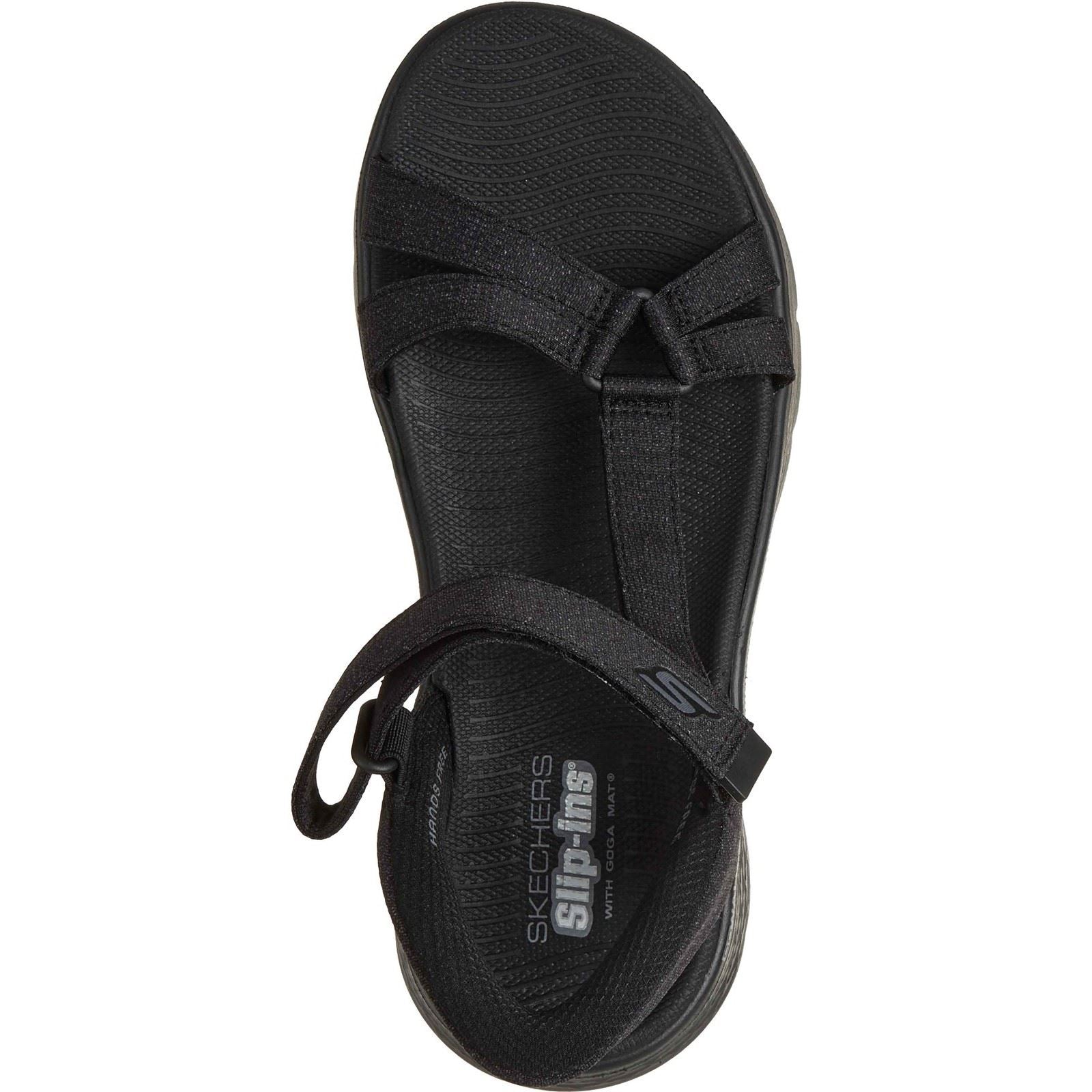 Skechers GO WALK Flex Illuminate Textile Damen Schwarz Sandalen