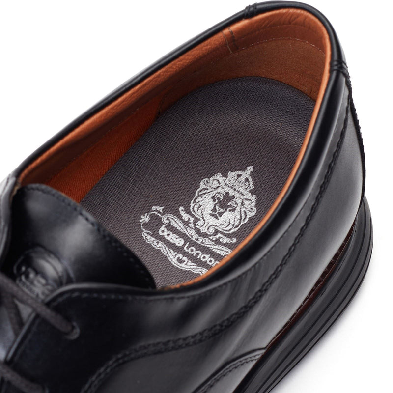 Base London Wing Leder Herrenschuhe In Schwarz Oxford Stil