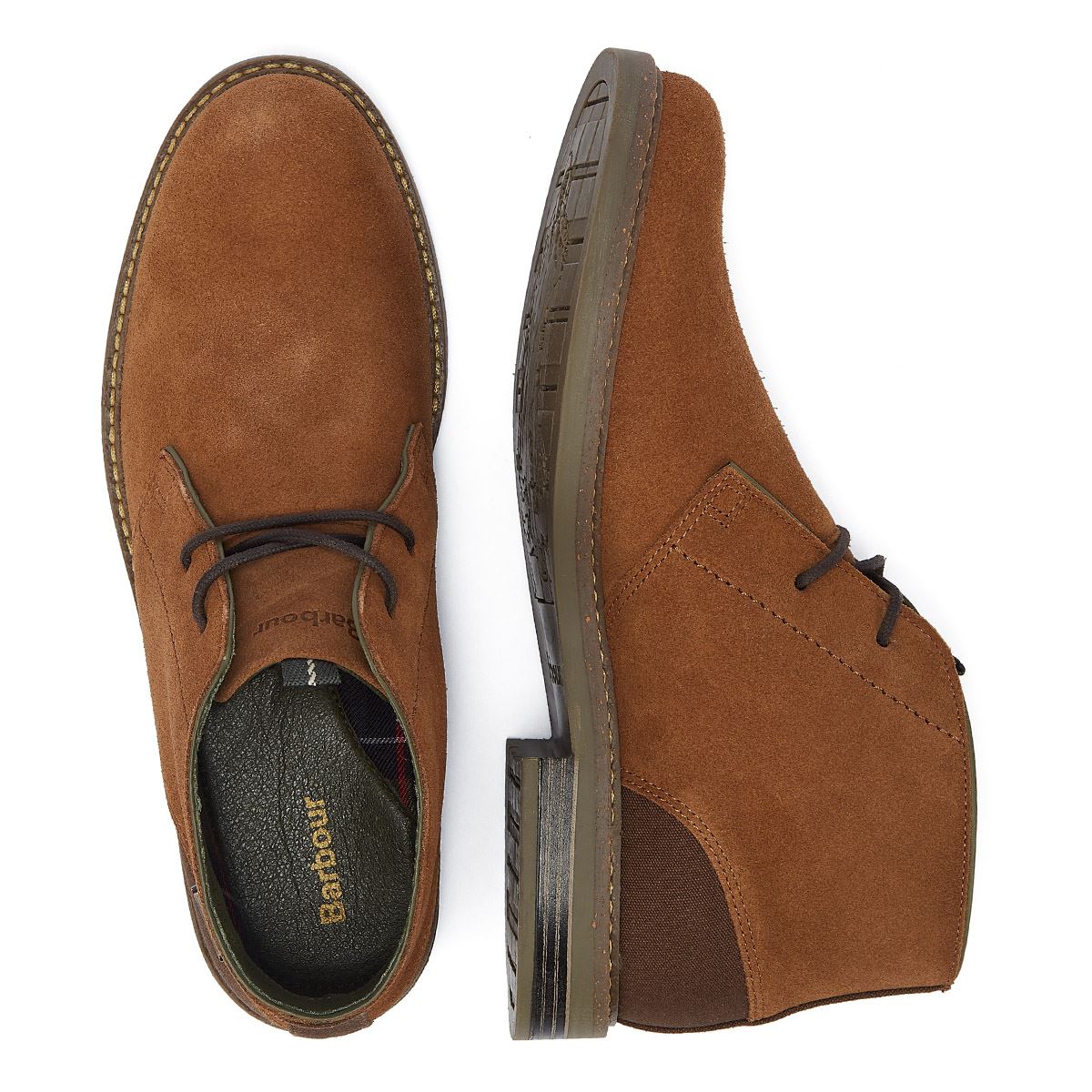 Barbour Hellbraune Wildleder-Herrenstiefel