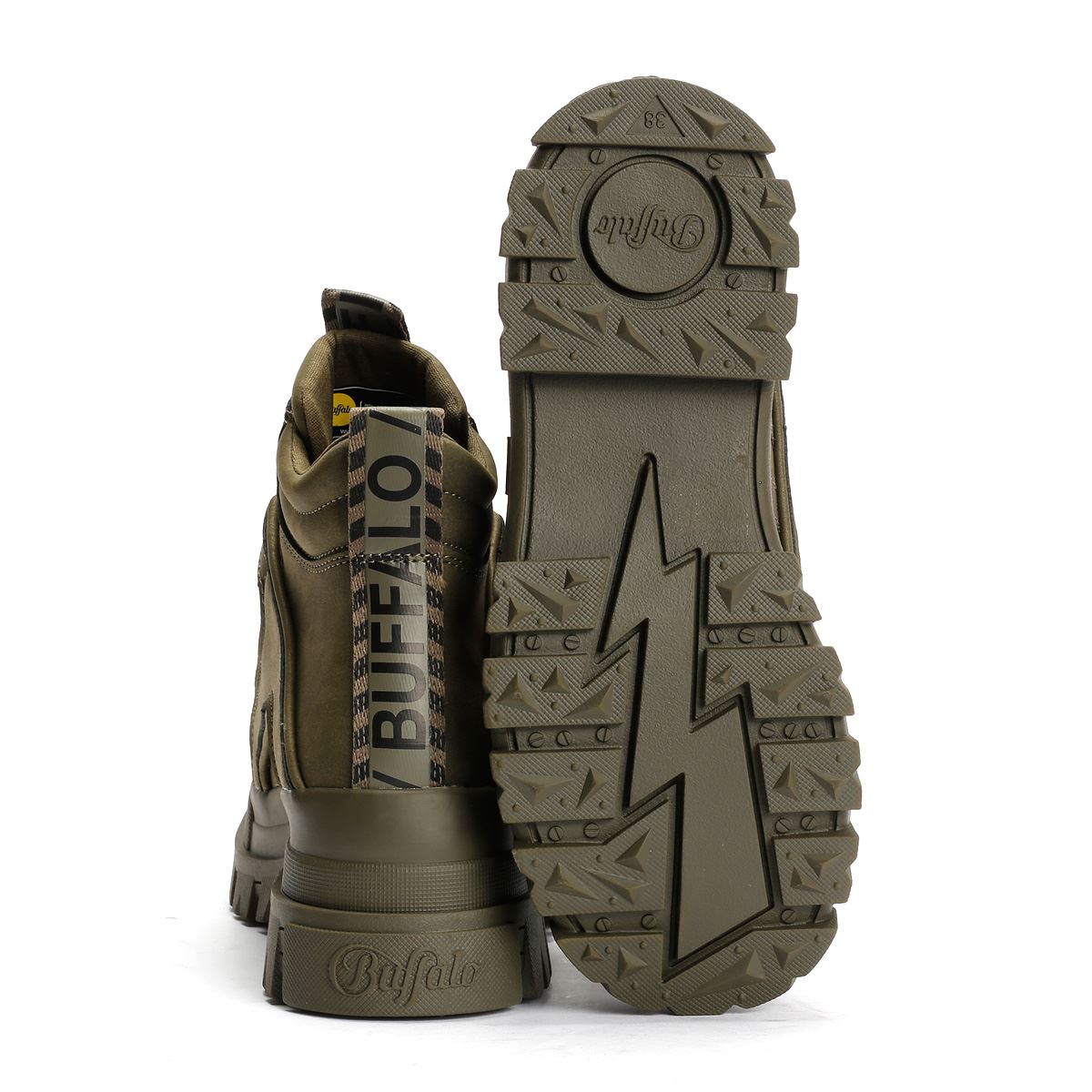 Buffalo Aspha NC Mid Damen Grüne Stiefel