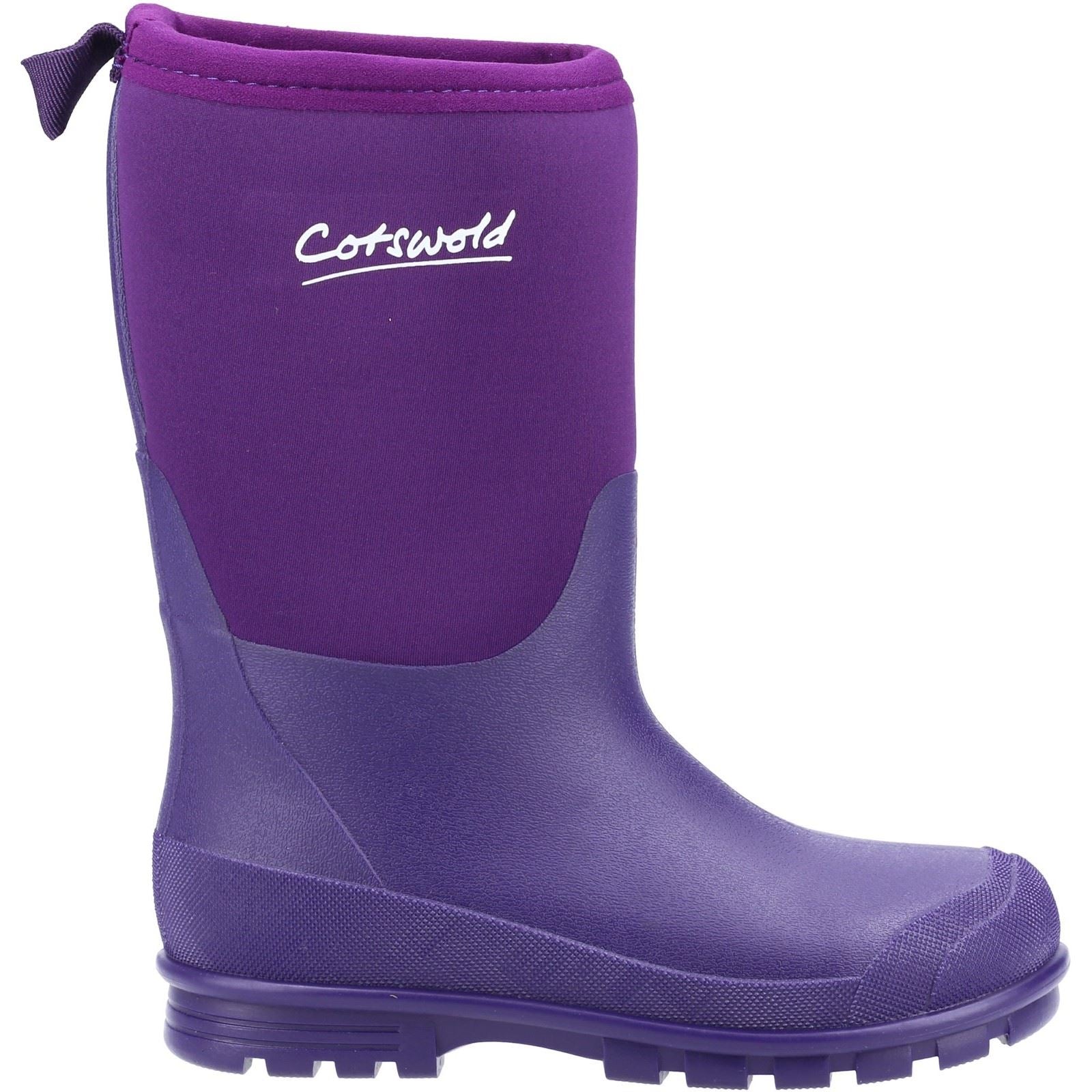 Cotswold Hilly Neoprene TPR+Neopren Unisex Kinder lila Gummistiefel