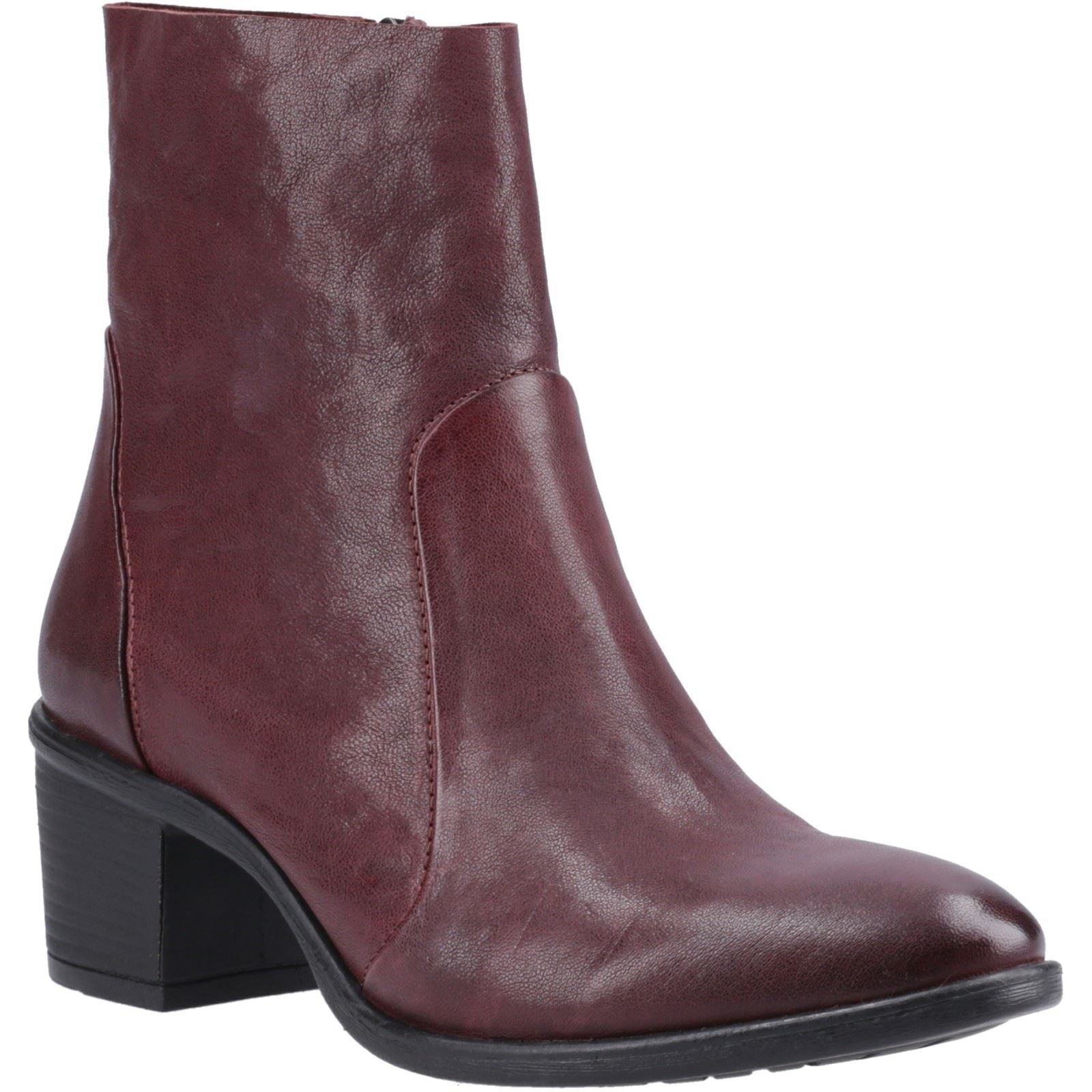 Hush Puppies Winona Damen Stiefel aus Leder in Pflaumenfarbe