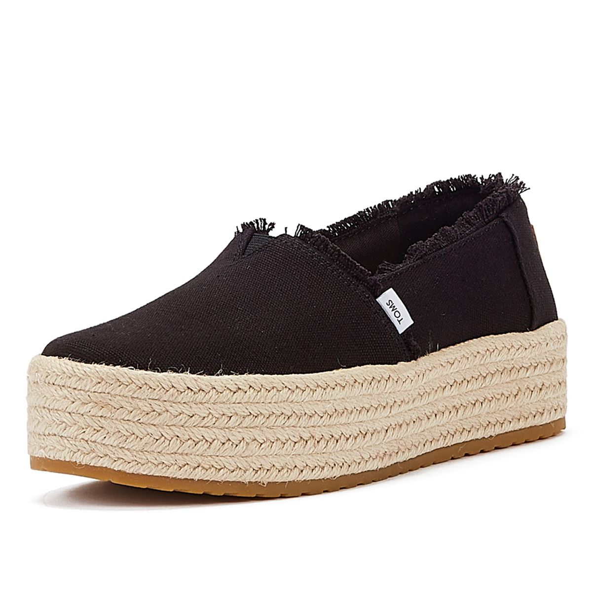 TOMS Canvas Valencia Damen Schwarze Espadrilles