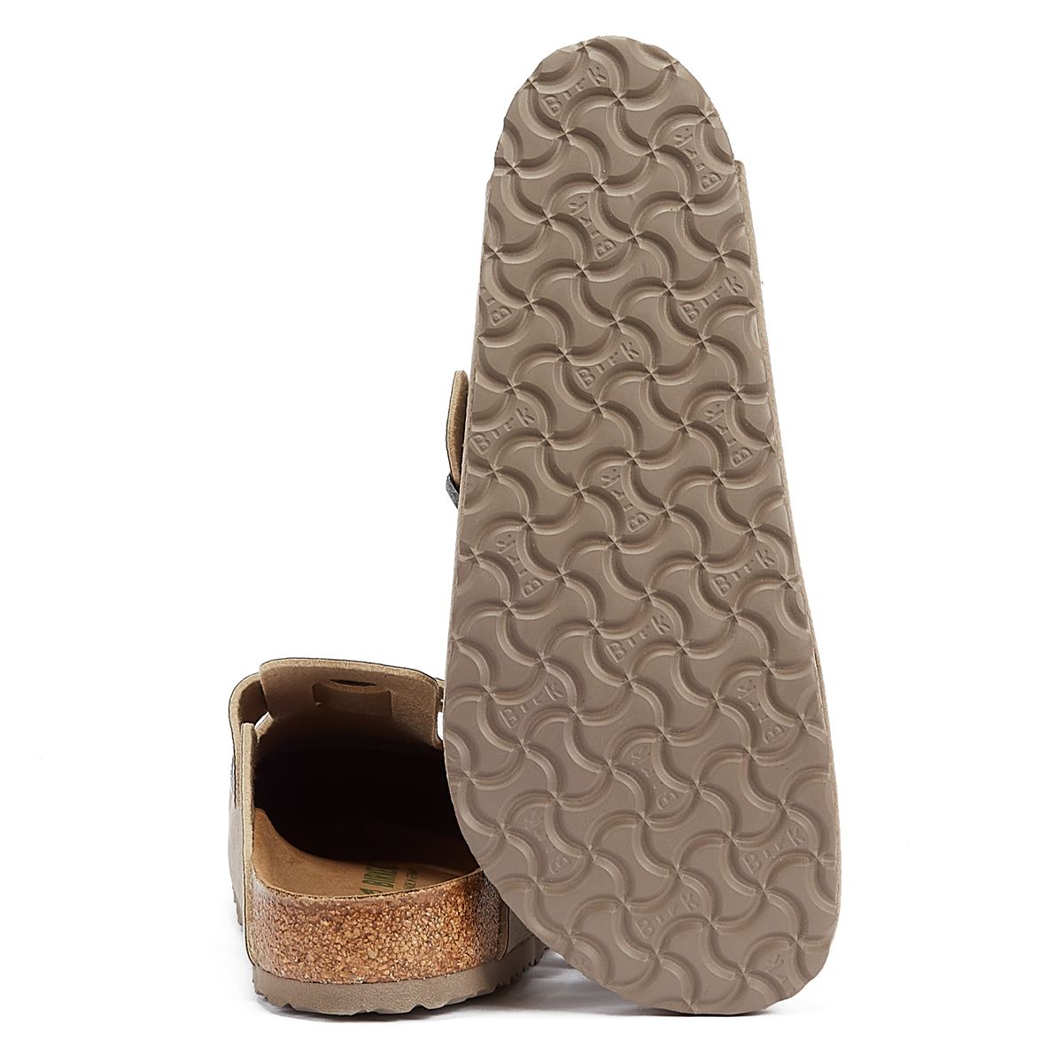 Birkenstock Boston Synthetik Taupe Herren Graue Clogs