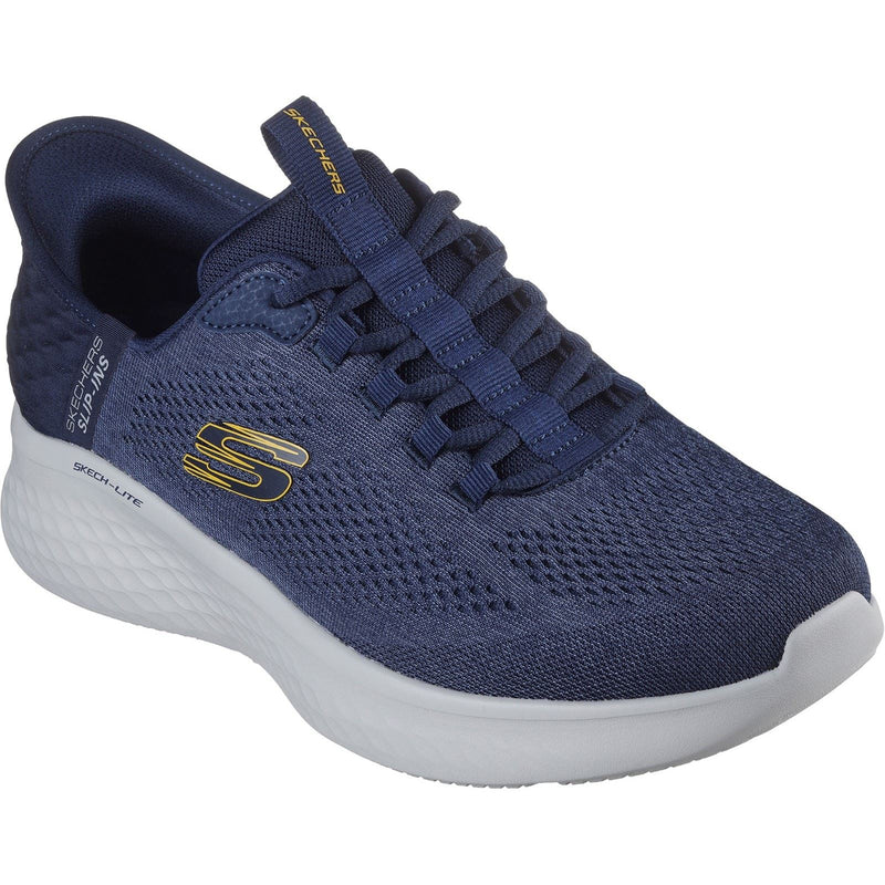 Skechers Skech-Lite Pro Primebase Herren Turnschuhe In Marineblau/Gelb